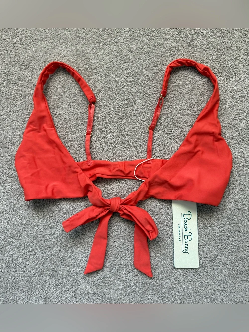 BEACH BUNNY - Skylar Wrap Swim Top - POPPY